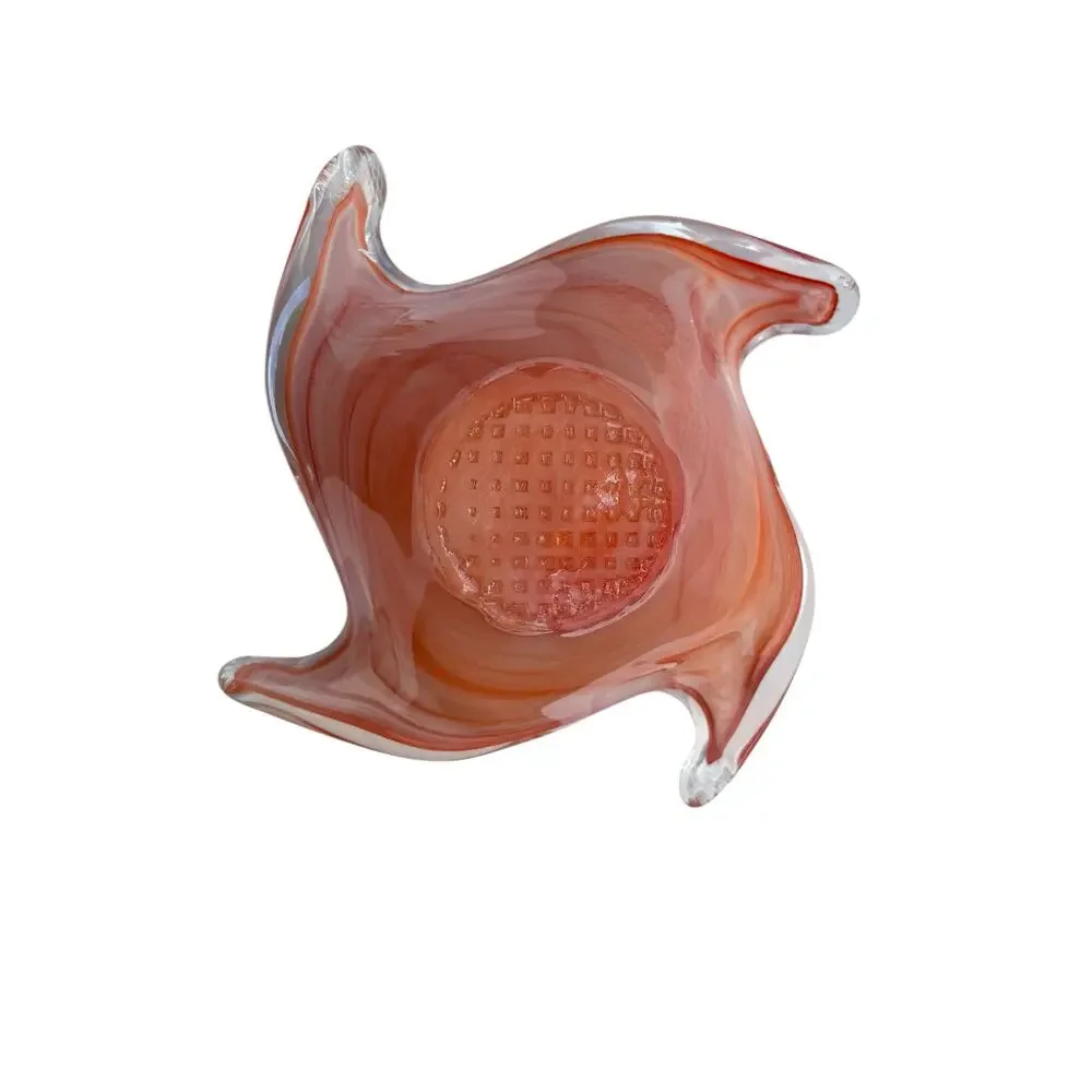 Murano Glass Starfish Dish Made in Italy Beachy Coastal Decor Thick Heavy 12”